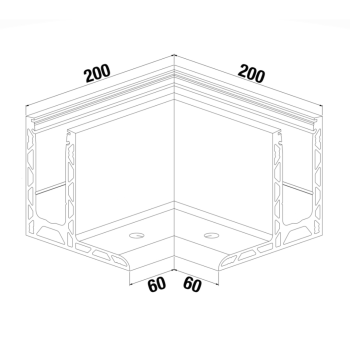 Outside Corner - Model 2010 CAD Drawing